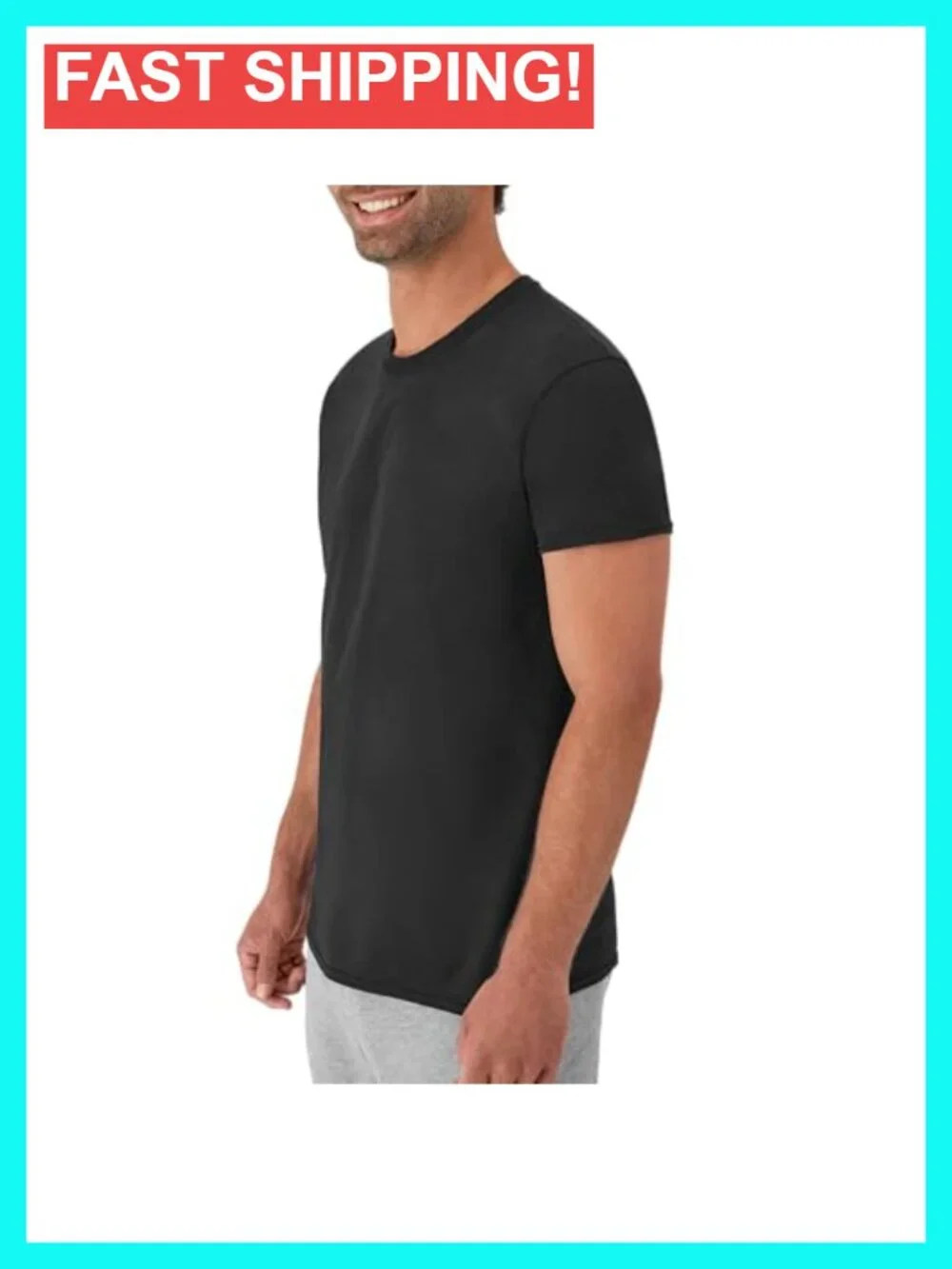 Men's Cotton Undershirt Multipack - 6 Pack, Crew Neck, Short Sleeve